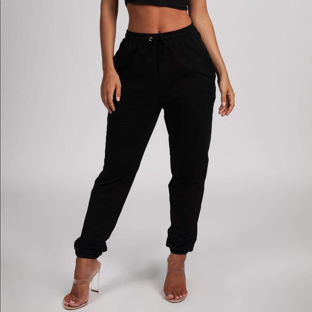SYLVIA LOOPBACK JOGGERS - BLACK